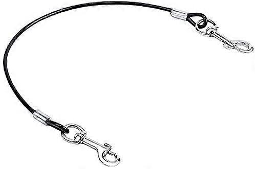ペット犬車のシートベルト拘束、コーティングされたステンレス鋼の噛むの防犬車安全テザーケーブル、ダブルクリップ-2m