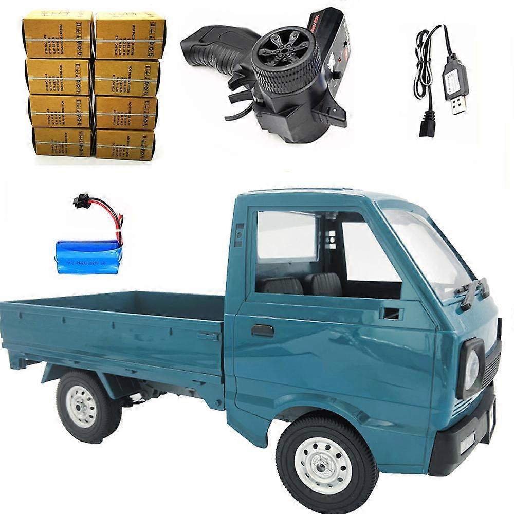 WPL D12 1/10 2.4G 2WD RC Car Simulation Drift Climbing Truck Crawler Off Road Remote Control 260 Brushed Motor Models Toy