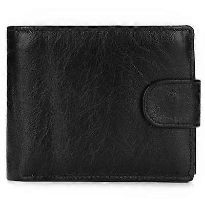 Brand Men Wallets Genuine Leather Short Coin Purse Fashion Hasp Wallet For Male Portomonee with Card Holder Photo Holder