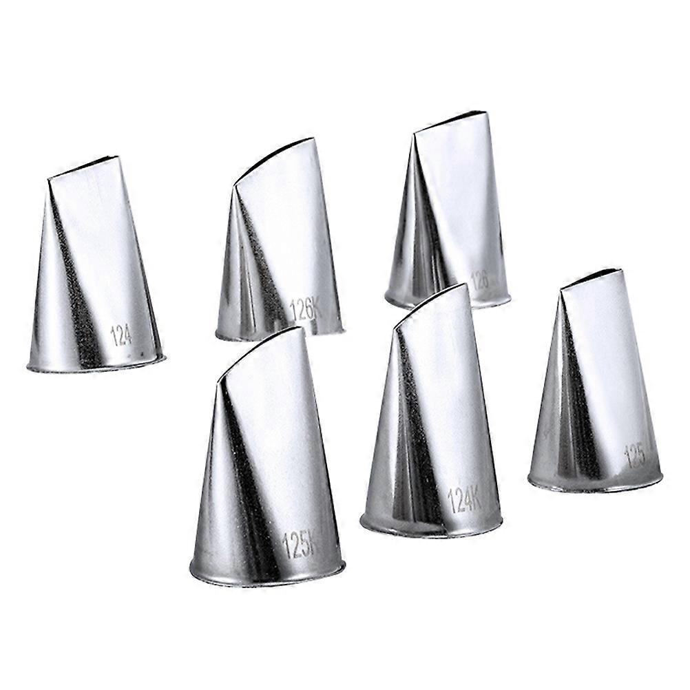 6PCS Cake Frosting Tip Nozzle Professional Decorating Nozzle Sturdy Cake Nozzle