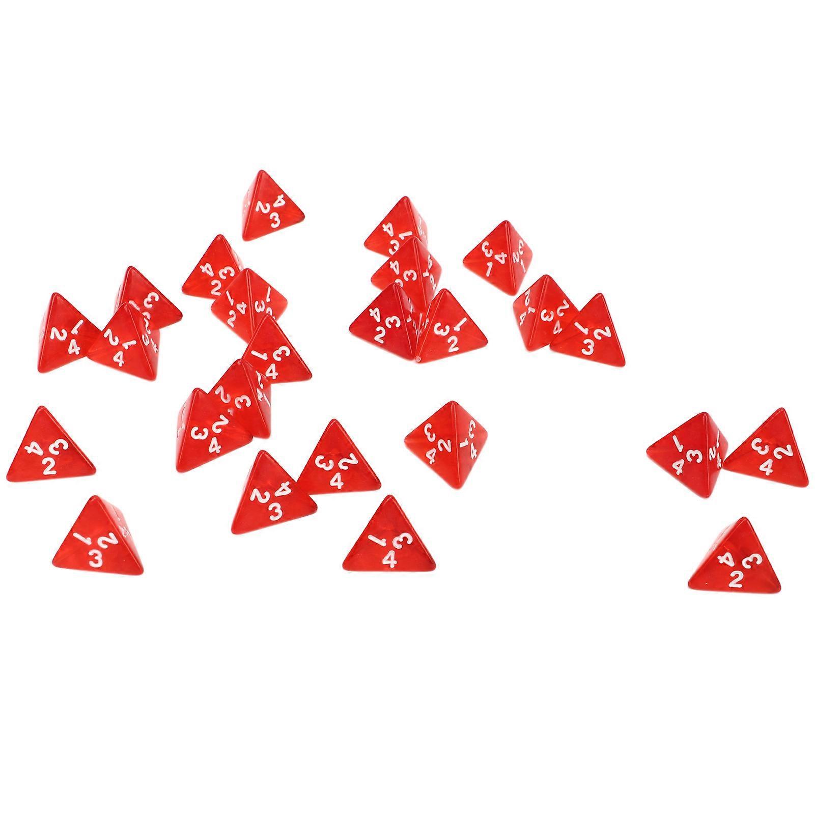 25pcs Digital Dice Transparent Educational Triangular Number Teaching Dice for Interactive Game