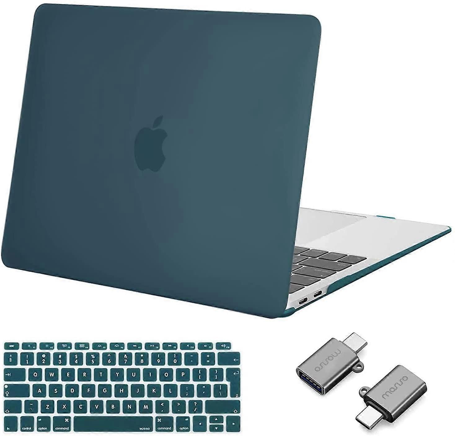 Deep Teal  Compatible with MacBook Air 13 inch Case 2022 2021 2020 2019 2018 M1 A2337 A2179 A1932 Retina Display with Touch ID, Plastic Hard Shell Cas
