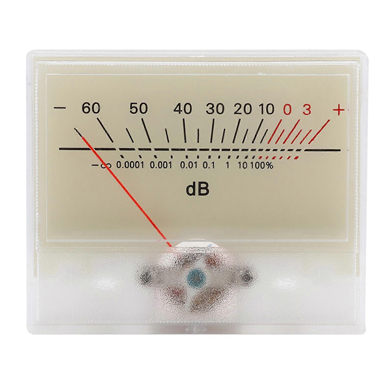 Small VU Meter with White Backlight DB Level Meter for Recording Studio Home