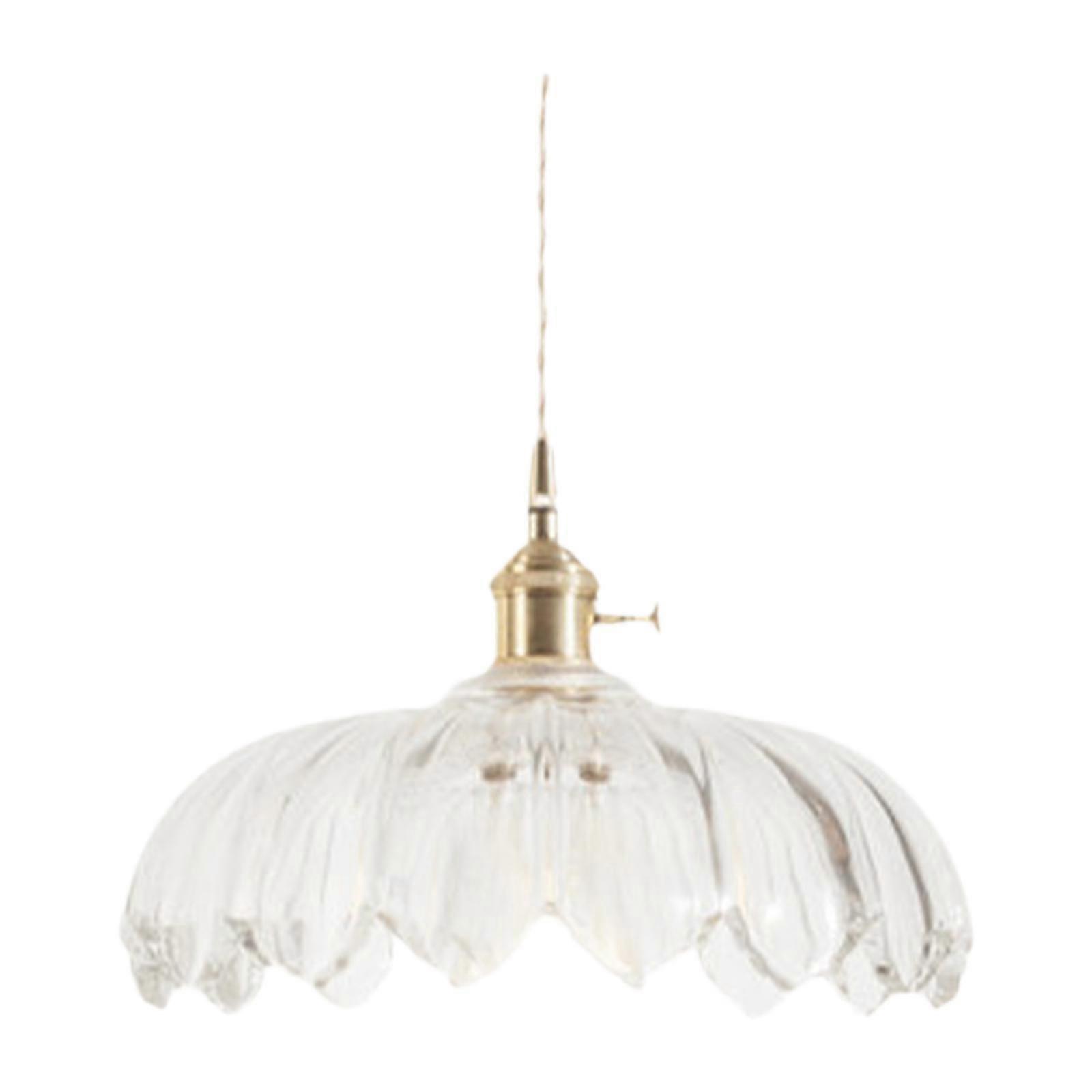 Modern Pendant Light Lampshade Hanging Lamp for Bedside without Light Source 25cm and Clear