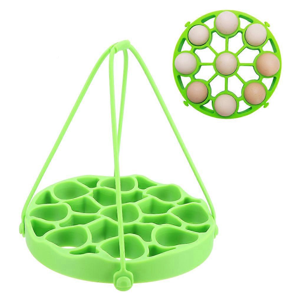 Multi-functional Kitchen Silicone 9 Hole Round Shape Steamed Egg Rack Holder Boiled Egg Stand