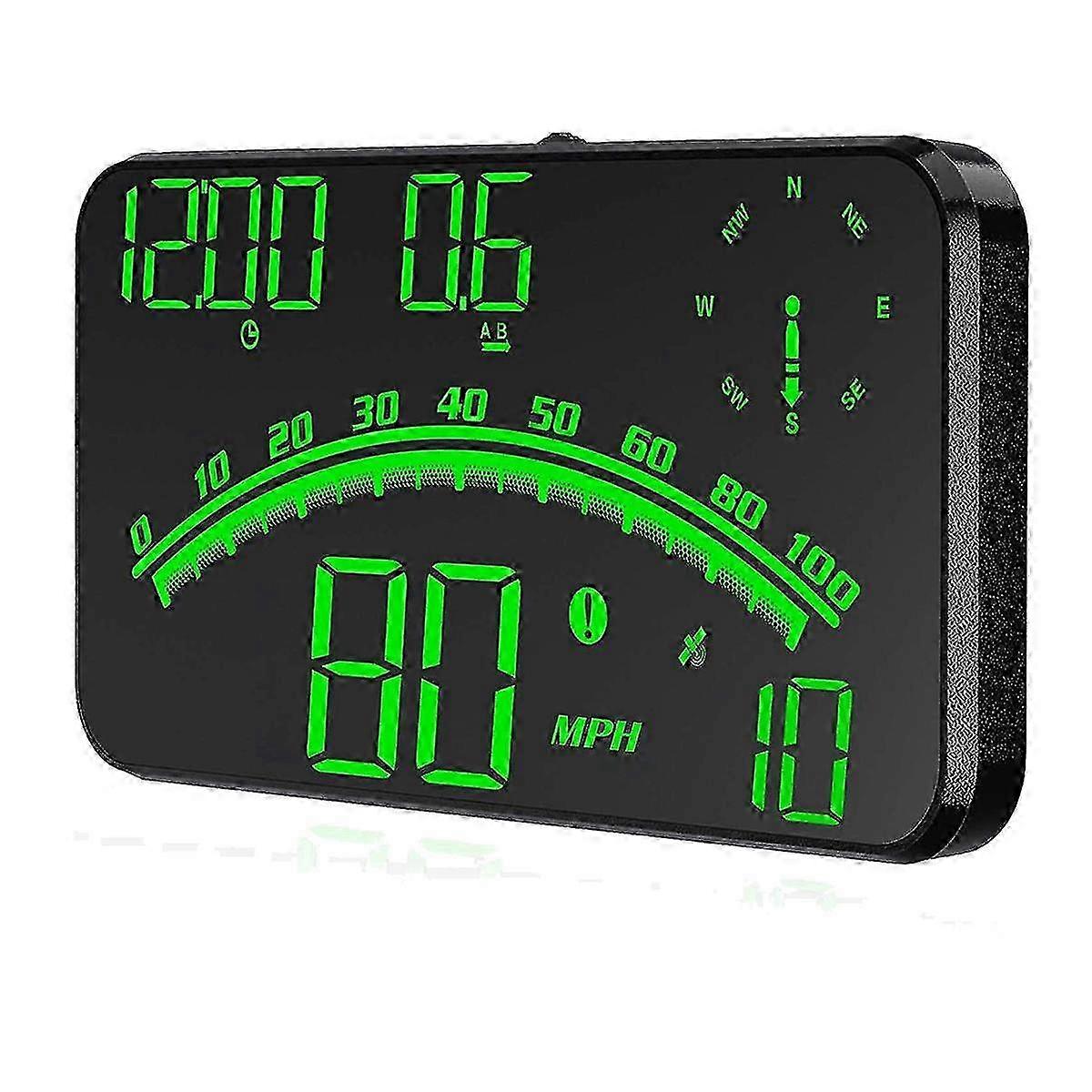 Car Digital Gps Speedometer,car Hud With Speed Mph, Compass Direction, Fatigue Driving Reminder - JA