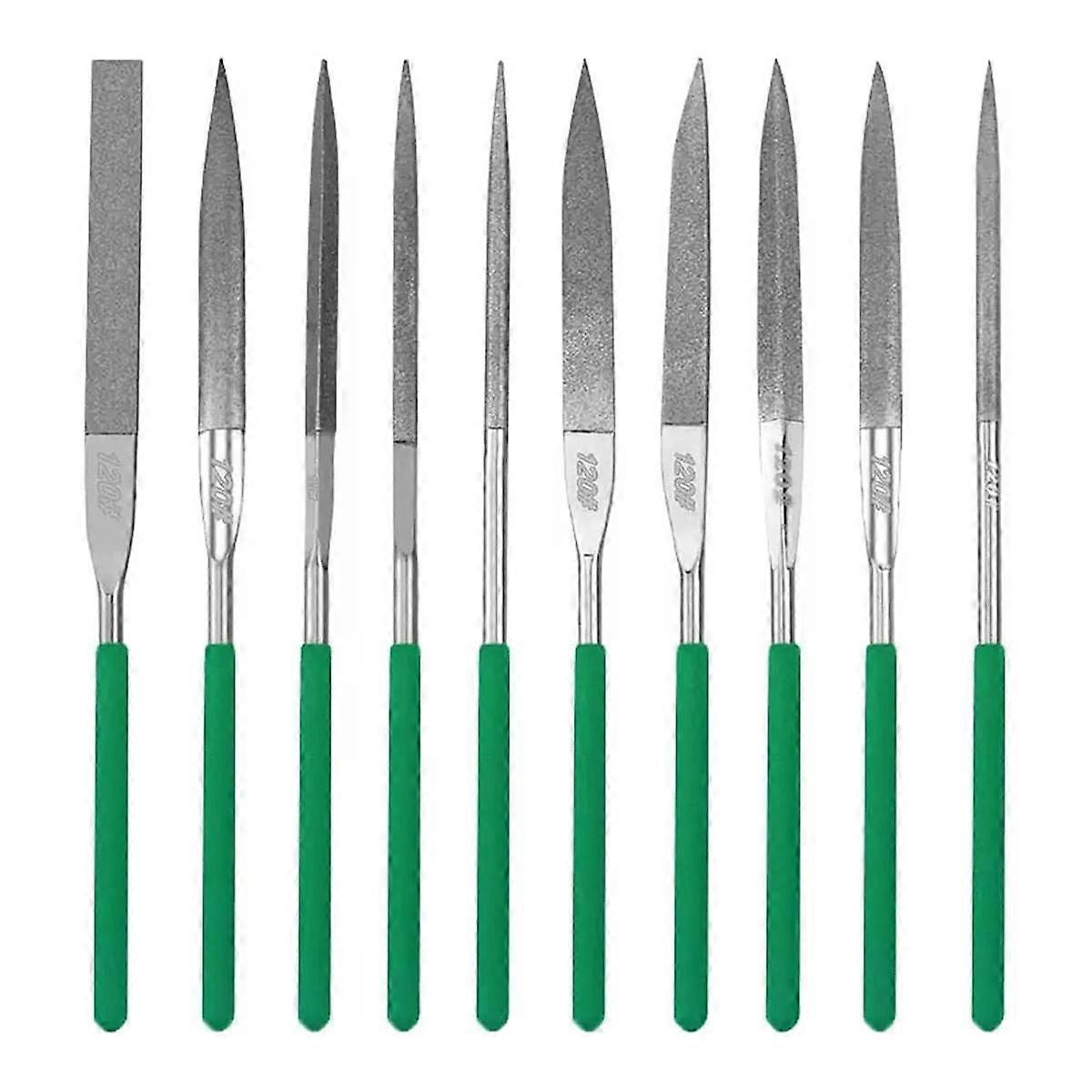 10-Piece Diamond File Set, Precision Needle File Set, Diamond Coated Files for Filing Metal, Cerami