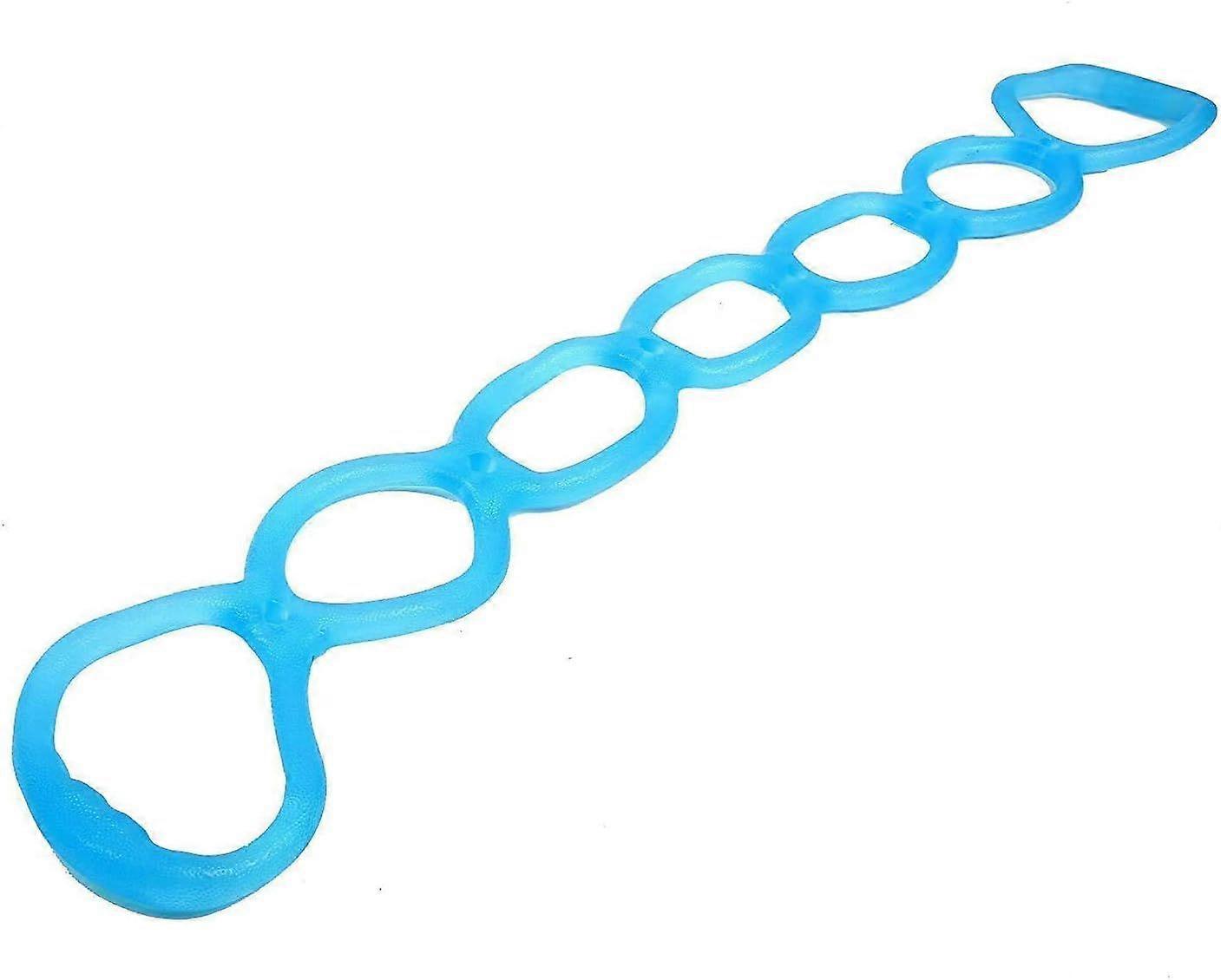 حلقات تمتد Eercise الفرقة ، prtable سيليكون مرن Fle Yga تمتد حزام العلاج الطبيعي إعادة التأهيل حزام ، Hme Wrkut الأزرق