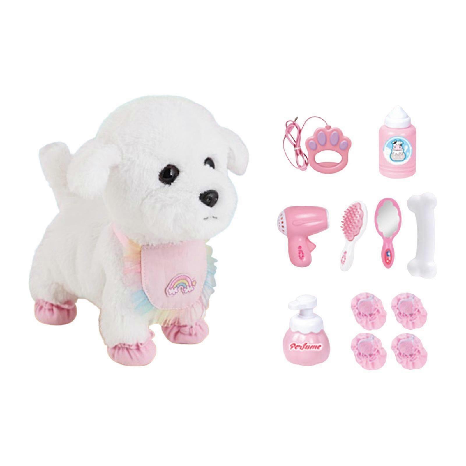 لعبة أليفة كهربائية لطيف محبوب للأطفال من سن 3-6 سنوات Bichon Frise