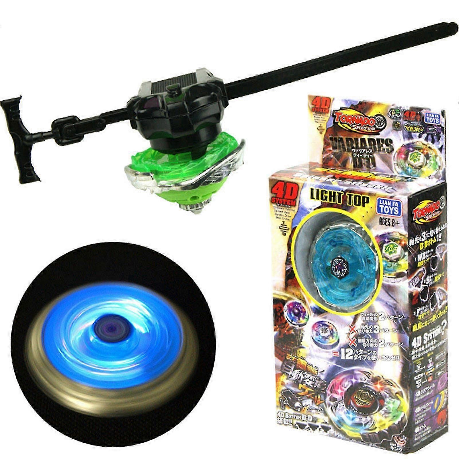 Luminous Gyro with Colorful Light Fighting Gyro with Pull Ruler Launcher for Boys Girls Interactive Game