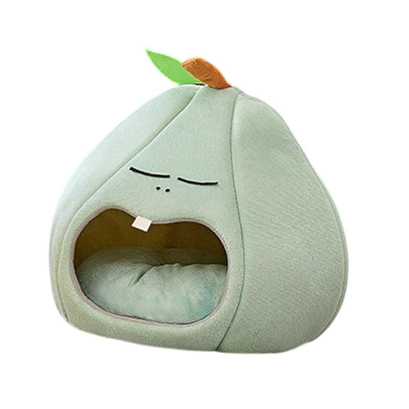 Cat Bed Non Slip Comfortable Soft Semi Enclosed Cat Dog House for Kitten Dog M