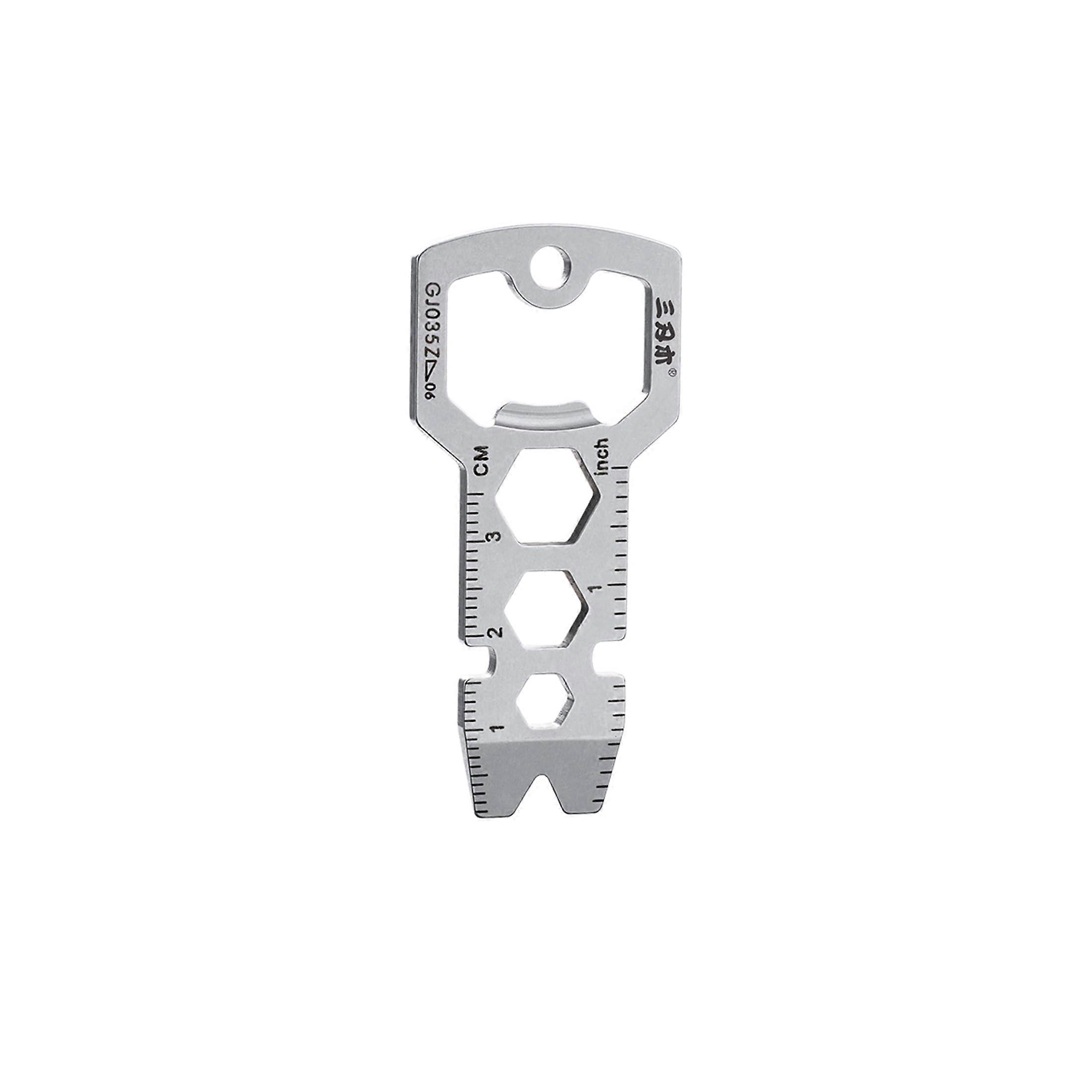 Stainless Steel EDC Pry Bar - Multi-Function Bottle Opener/Ruler/Wrench
