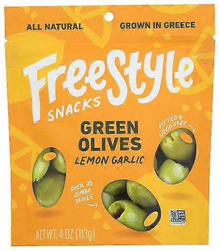 Freestyle Snacks Green Olives Lemon Garlic
