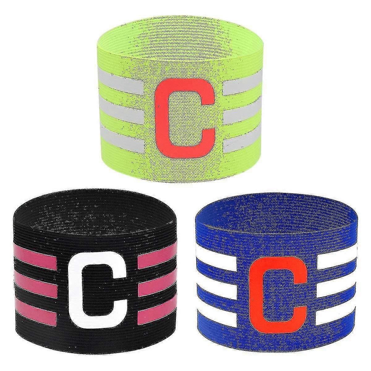 3pcs Football Captains Armbands, Adjustable Football Band Soccer Captain's Armband For Adult And Youth, Captain Band-fenggeng