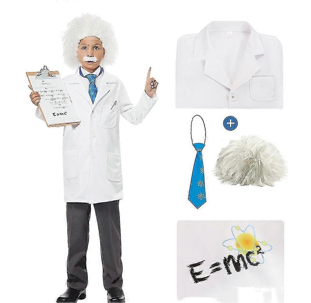 Physicists And Scientists Costume For Children With Wig