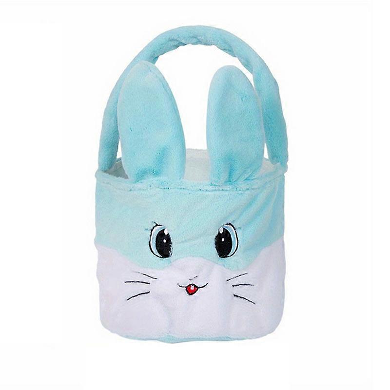 Plush Easter Rabbit Buckets Soft Long Ear Bunny Basket Cute Storage Bag Party Favor Gift Bags For Kids Easter Eggs Hunting