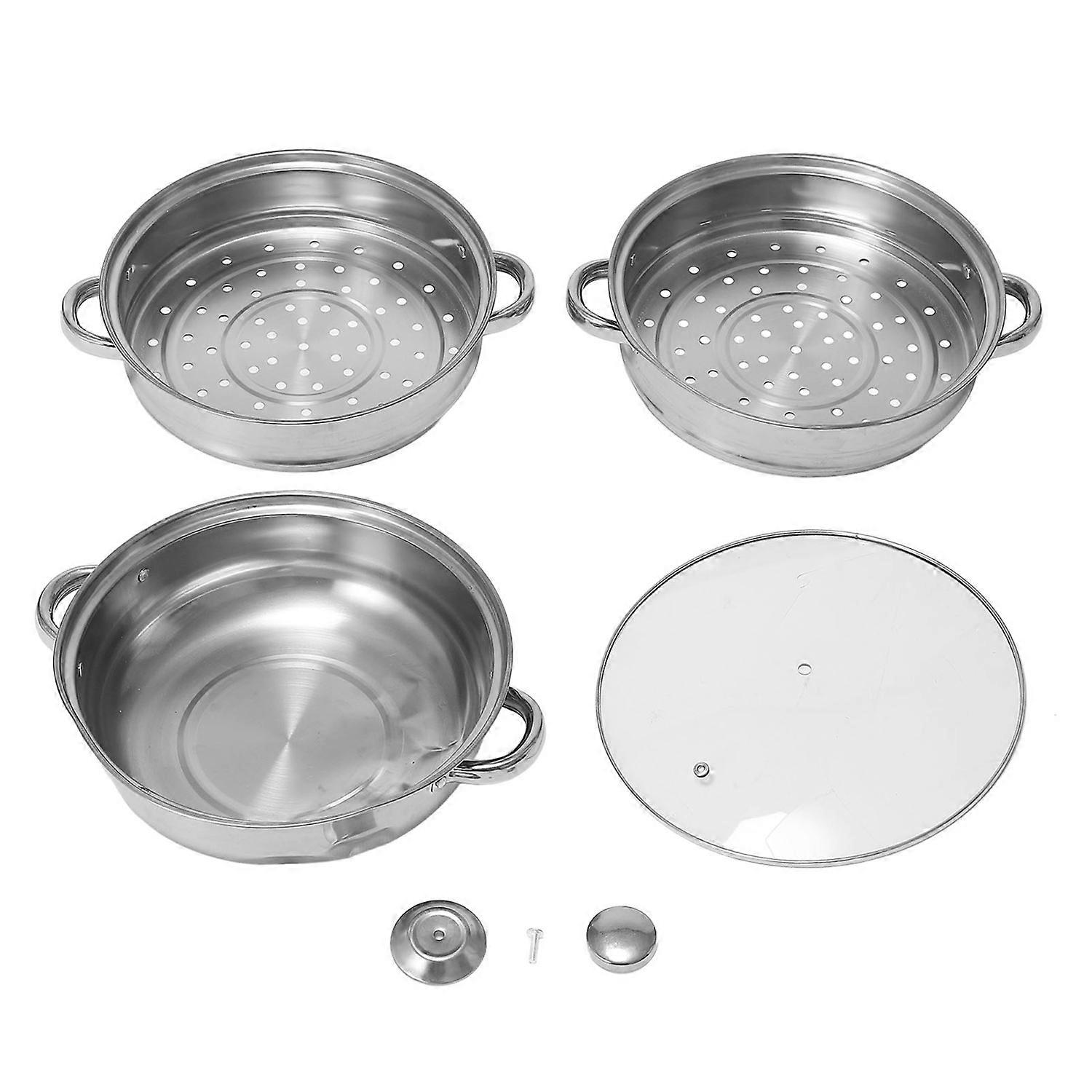 Soup Steam Pot Thickened Stainless Steel Multifunctional Large Capacity Double Ear Stock Steam Pot f