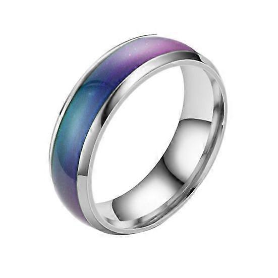 Couple Ring Color Changing Electroplating Temperature Sensing Sealing Glaze Allergy Free Anniversary Gift Never