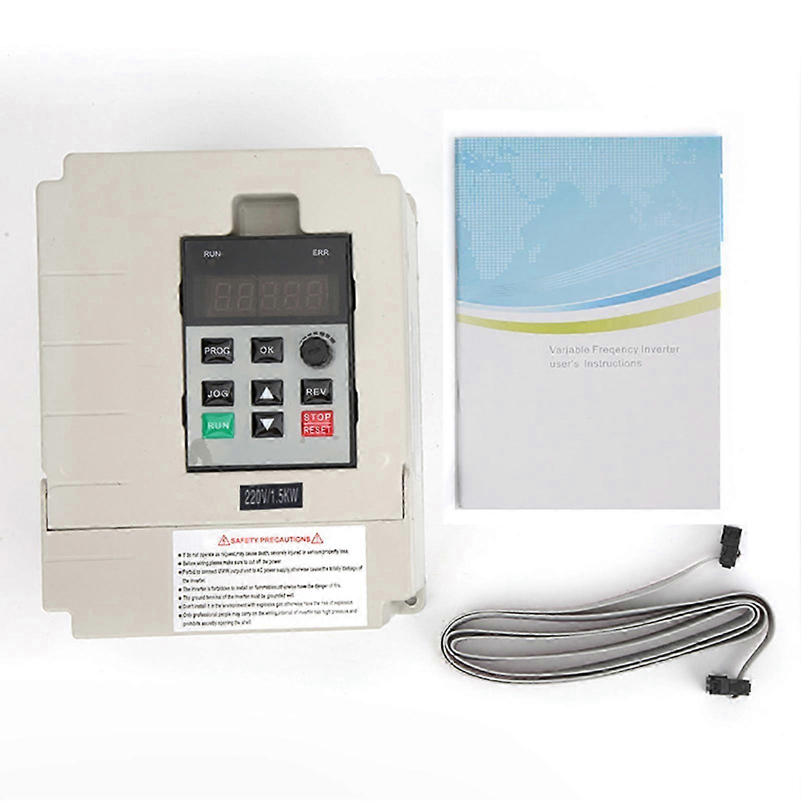 Mini Inverter Frequency Converter Single Phase Input 3 Phase Output White for Water Pump(1,5 kW )