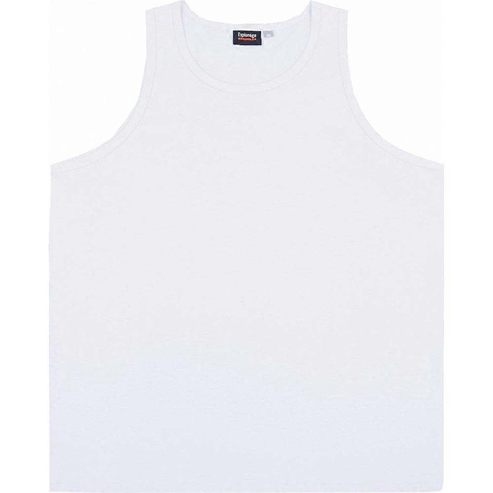 Men's ESPIONAGE Espionage Mens Big Size Cotton Plain Vests