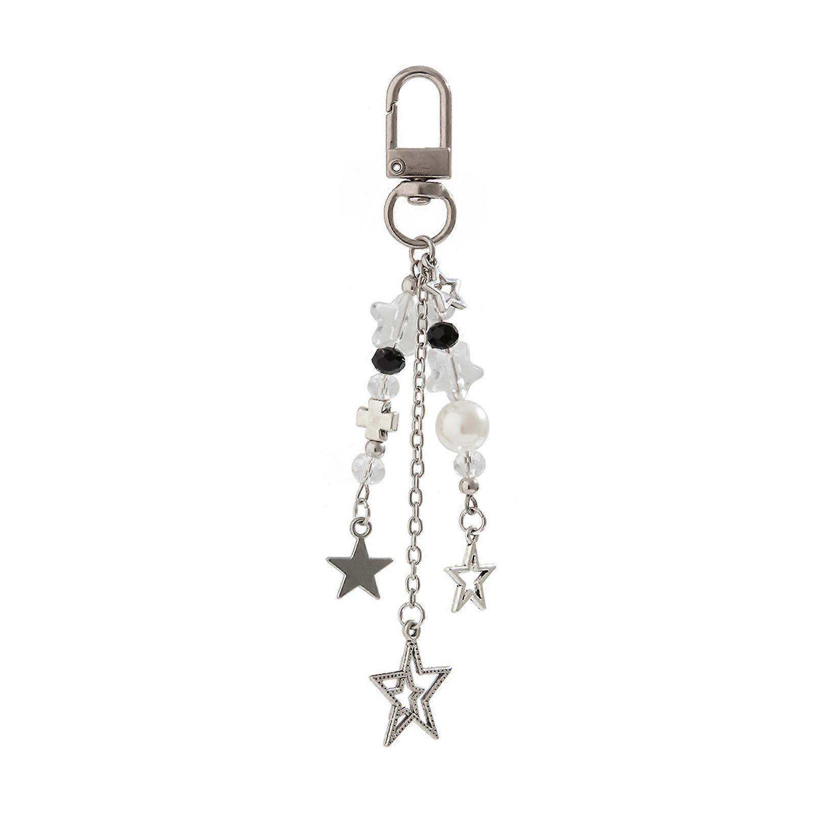 ColorfulStrawberry and Bowknot Phone Chain Sturdy Phone Charm Pendant Elegant Fashion Accessory for Daily Use