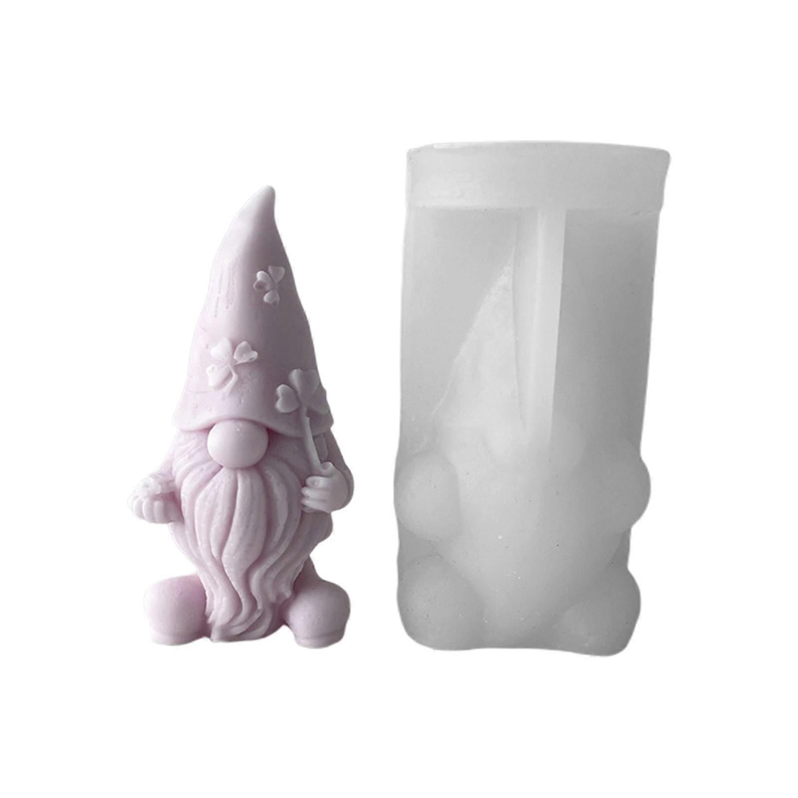 Four-leaf Clover Face-less Old Man Mold Diy Dripping Glue Dwarf Aromatherapy Candle Handmade Soap Easter Gift Mold