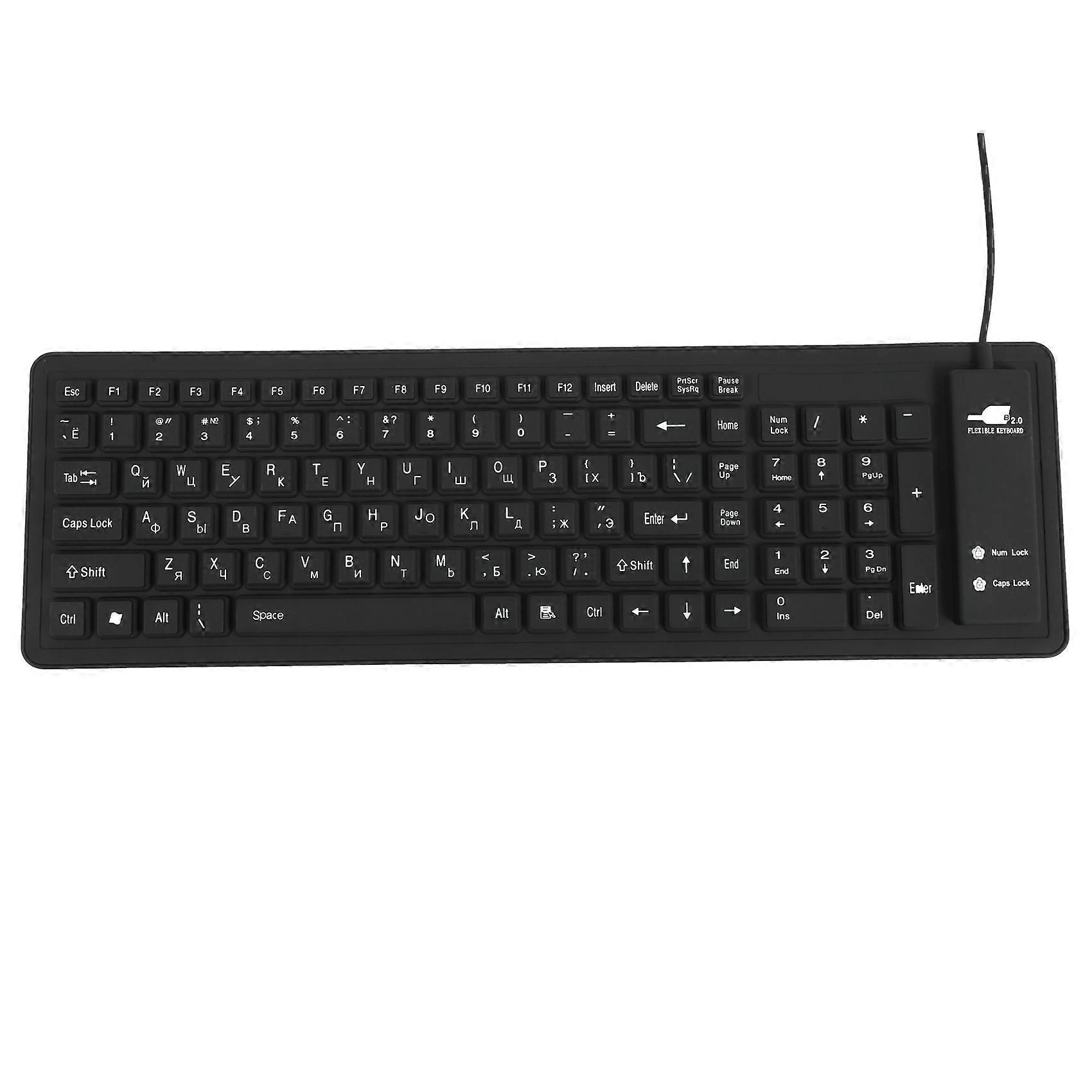 103Keys Silicon Keyboard Russian Layout USB Interface Keyboard