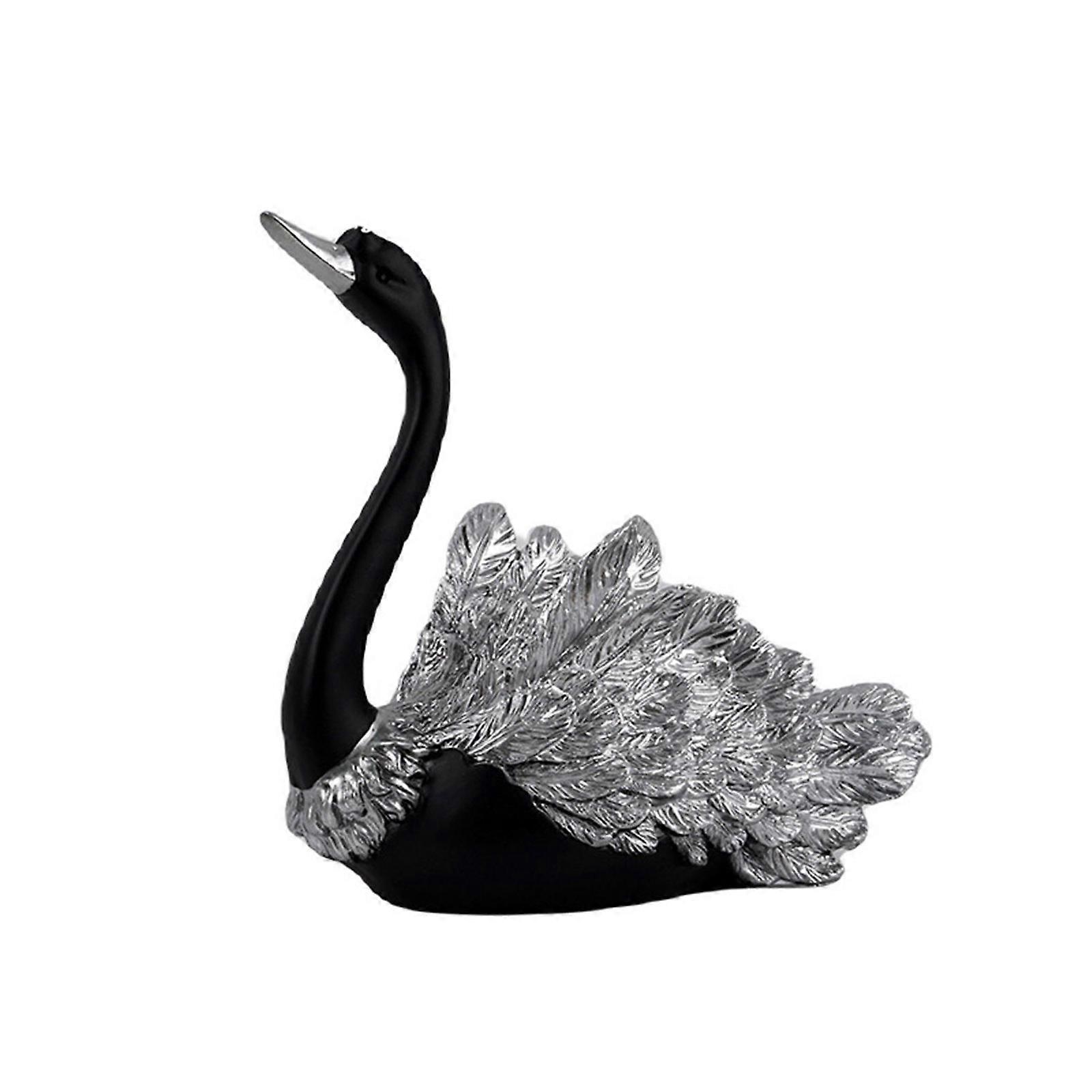 Animal Figurine Couple Black Animal Mini Resin Statue Miniature Animal Sculpture Modern Ornaments Home Desktop Decoration