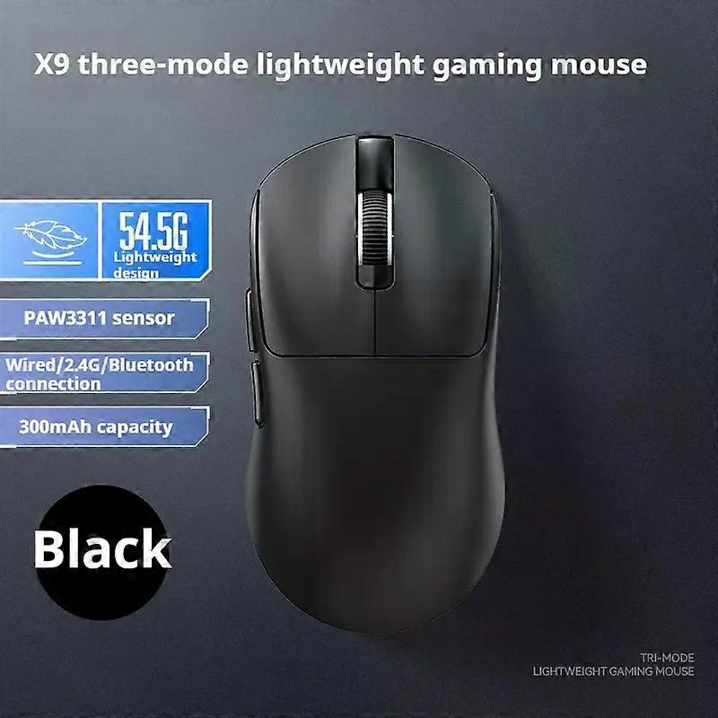 T-Wolf X9 Tri-Mode Wireless Game Mouse Paw3311 Sensor Lightweight Comfortable Feel Large Capacity Long Battery Life Game Office