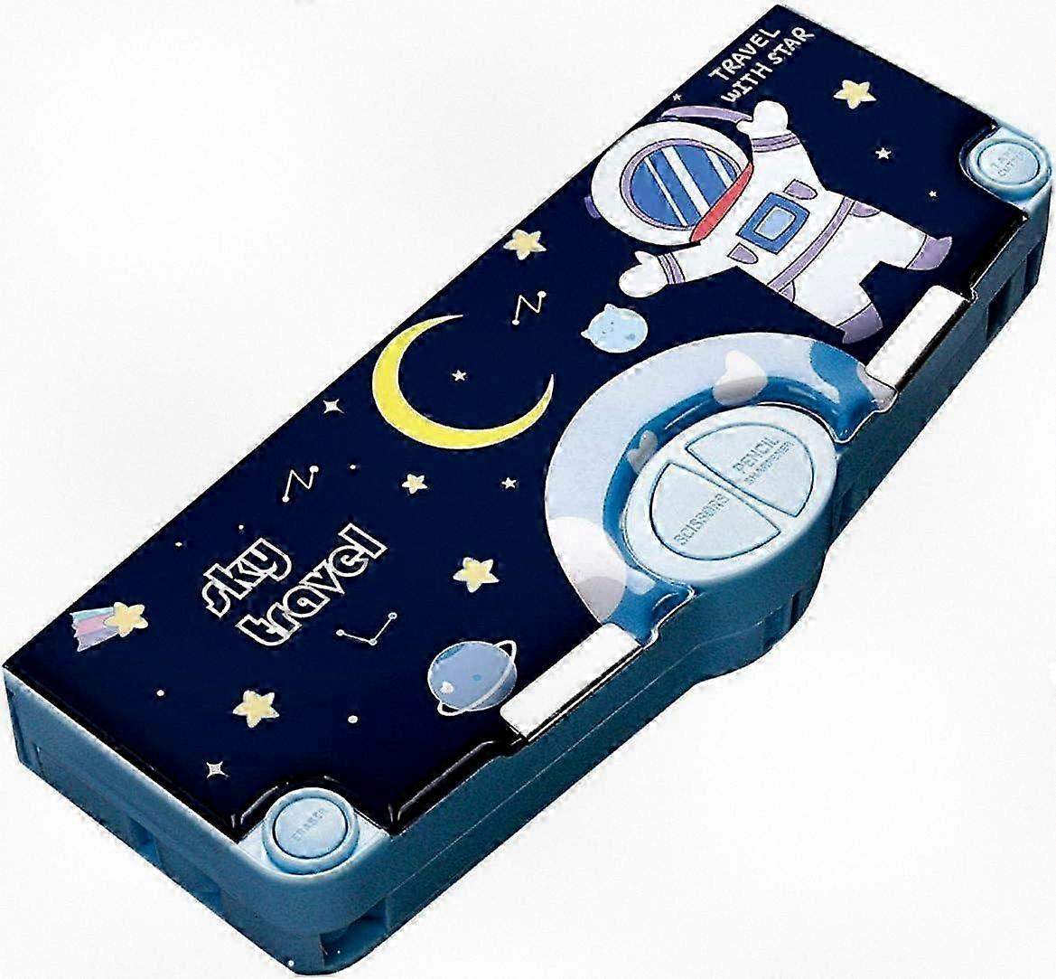 Versatile 2-Section School Pencil Box with Playful Design for Students