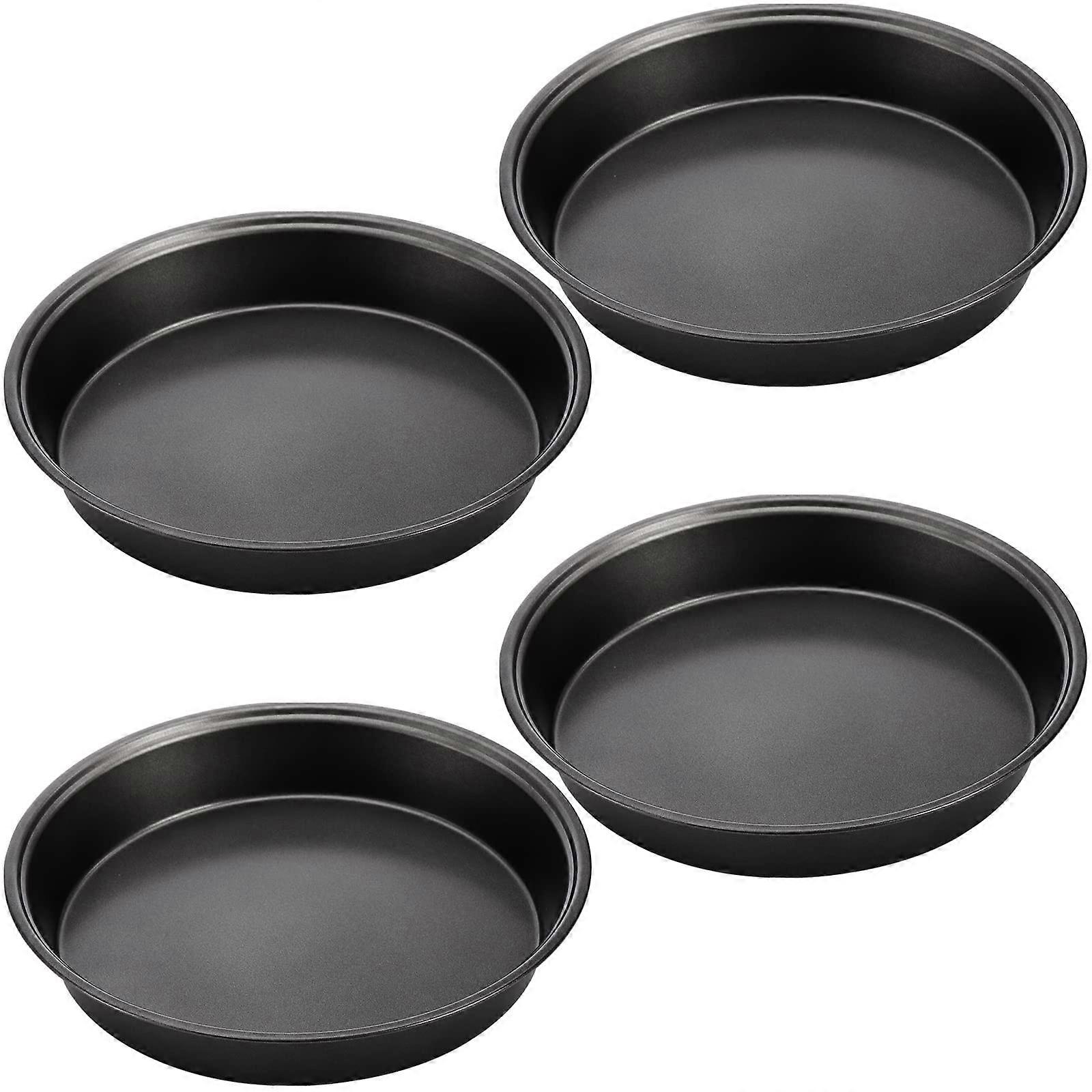 9 Inch Nonstick Round Cake Pan Set - 4 Pack Bake Layer Cakes, Pies, Tarts, and Pizzas, Durable and Easy Clean