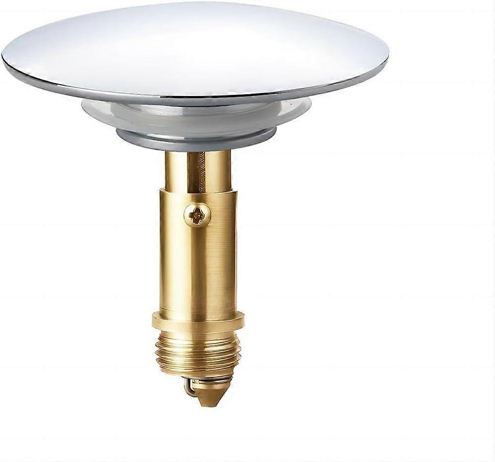 Push Pop-Up Klikk Clack Plug Stopper (66mm), Baderom Vask Drain Plug Stopper, Drain Sink Avfallsplugger, Messing Pop-up Stopper