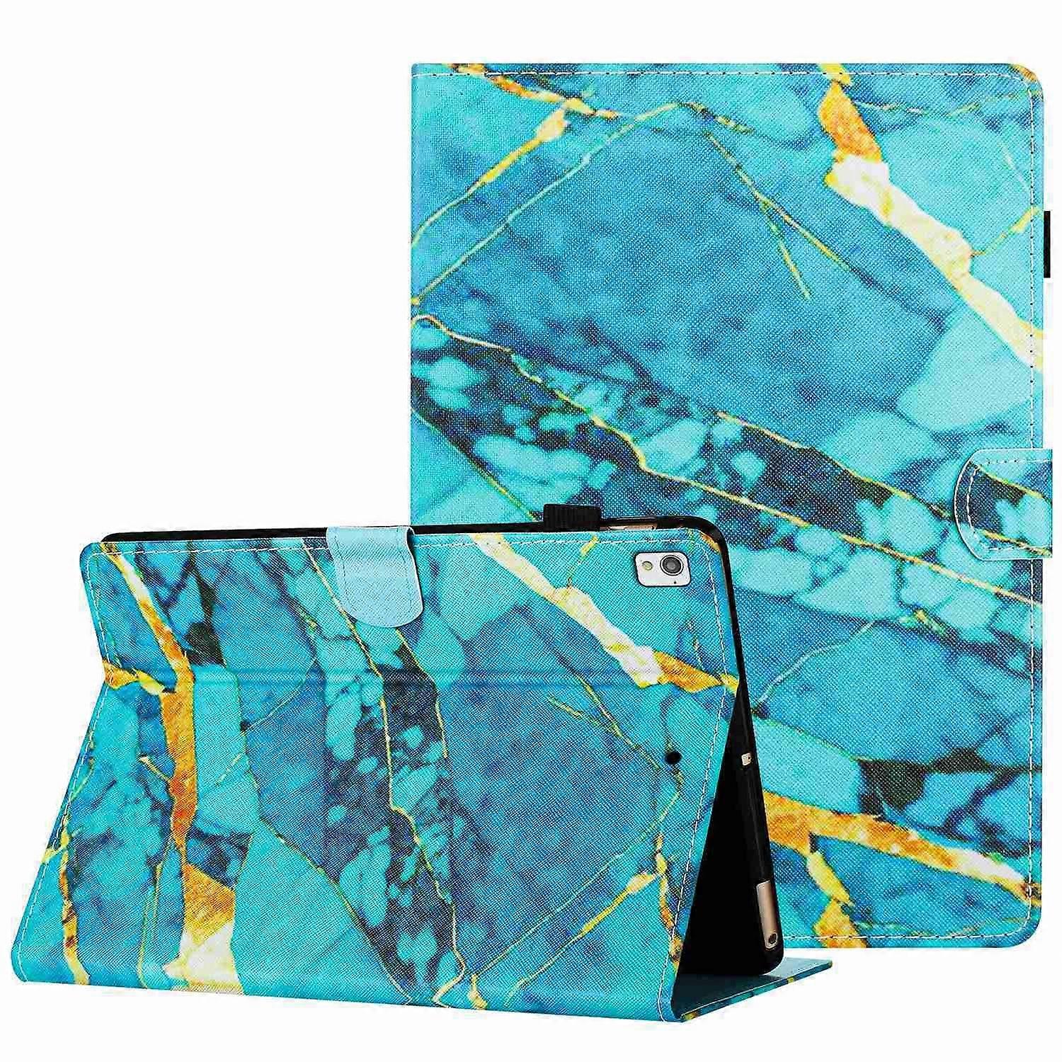 Marble Pattern Stitching Smart Leather Tablet Case