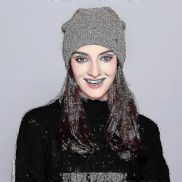 Spring/autumn/winter Lattice Cotton Knitted Beanies- Hat