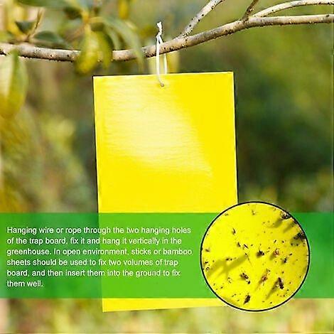 2025 Latest Model  Multi-insect 20PCS Yellow Insect Traps, Double-sided Sticky