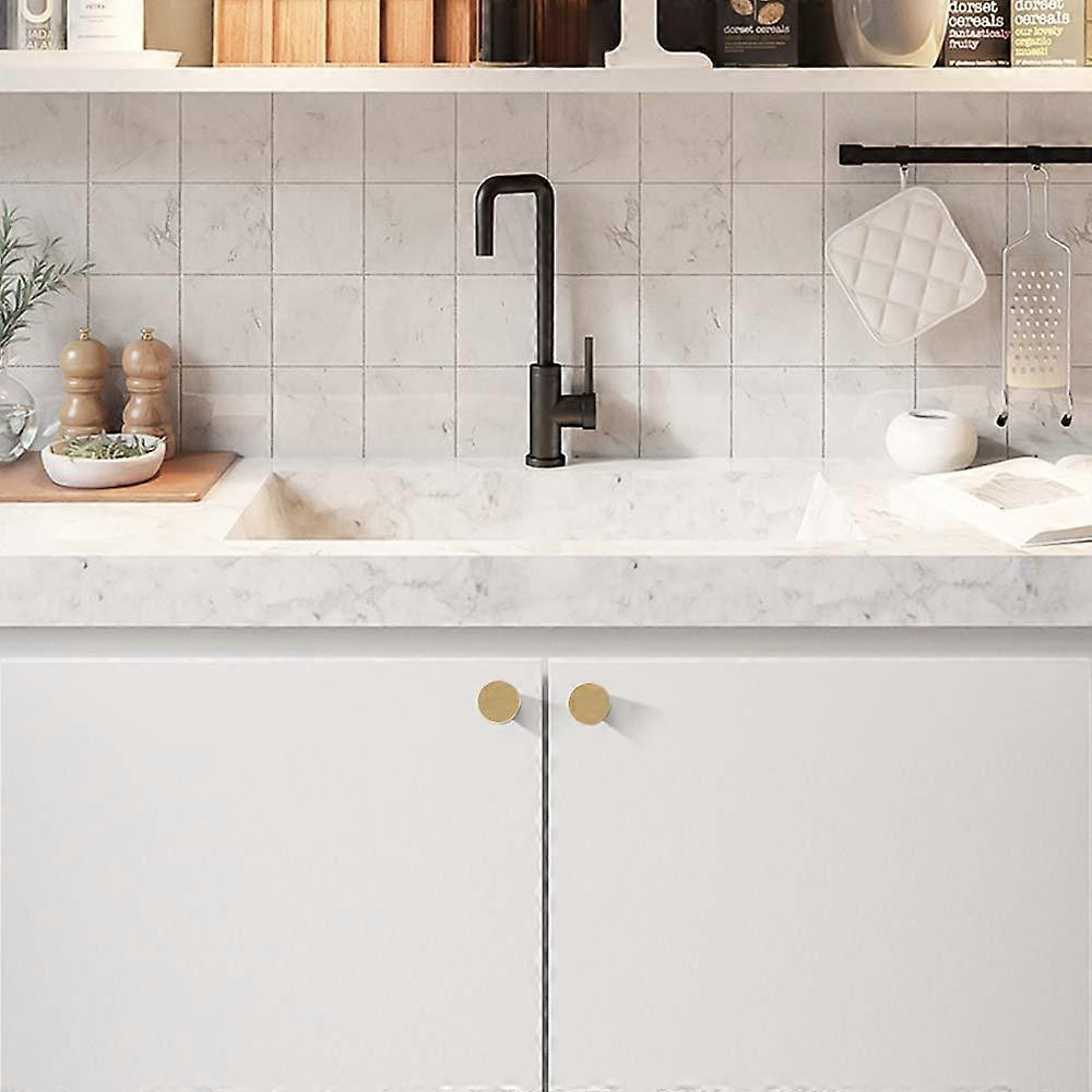 10 Pcs Brass Round Single Hole Handles Modern Drawer Handles Wardrobe Door Knobs