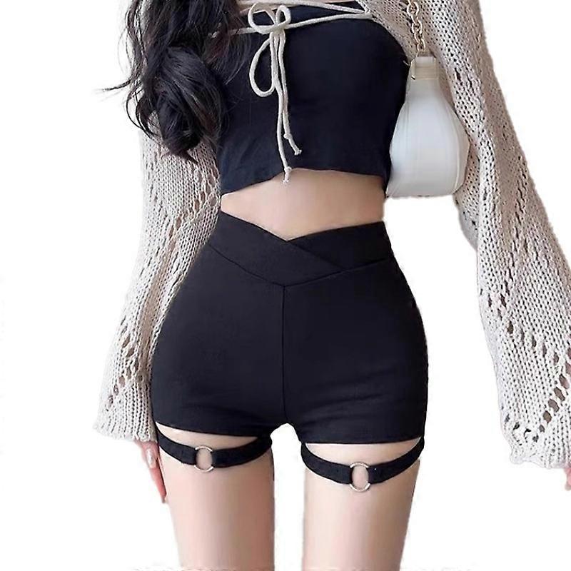 Women Short Summer High-Waisted Slimming Irregular Form-Fitting Sexy And Elastic Shorts