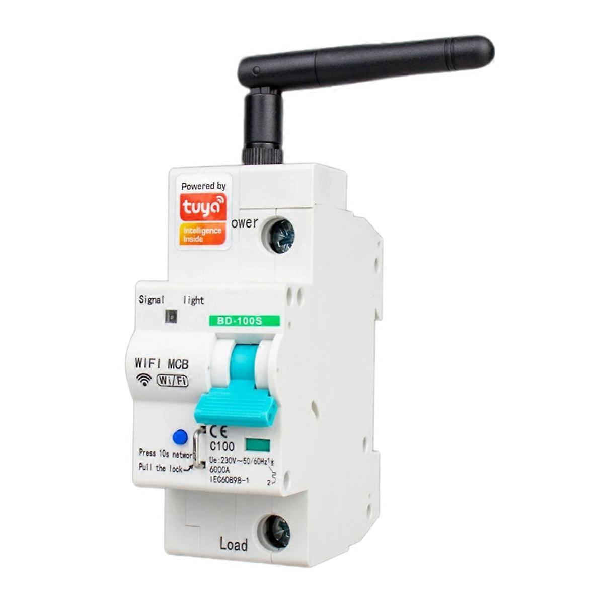 1P Tuya App Wifi Circuit Breaker Interruptor Smart Life Timer Voice Remote Control Automatic Intelligent Switch