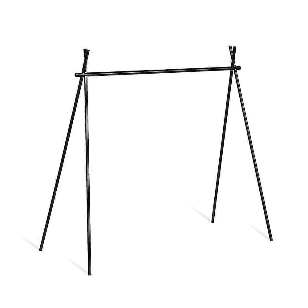Portable Aluminum Alloy Folding Drying Rack Compact For Camping Picnic BBQ And Tableware Storage With Hooks