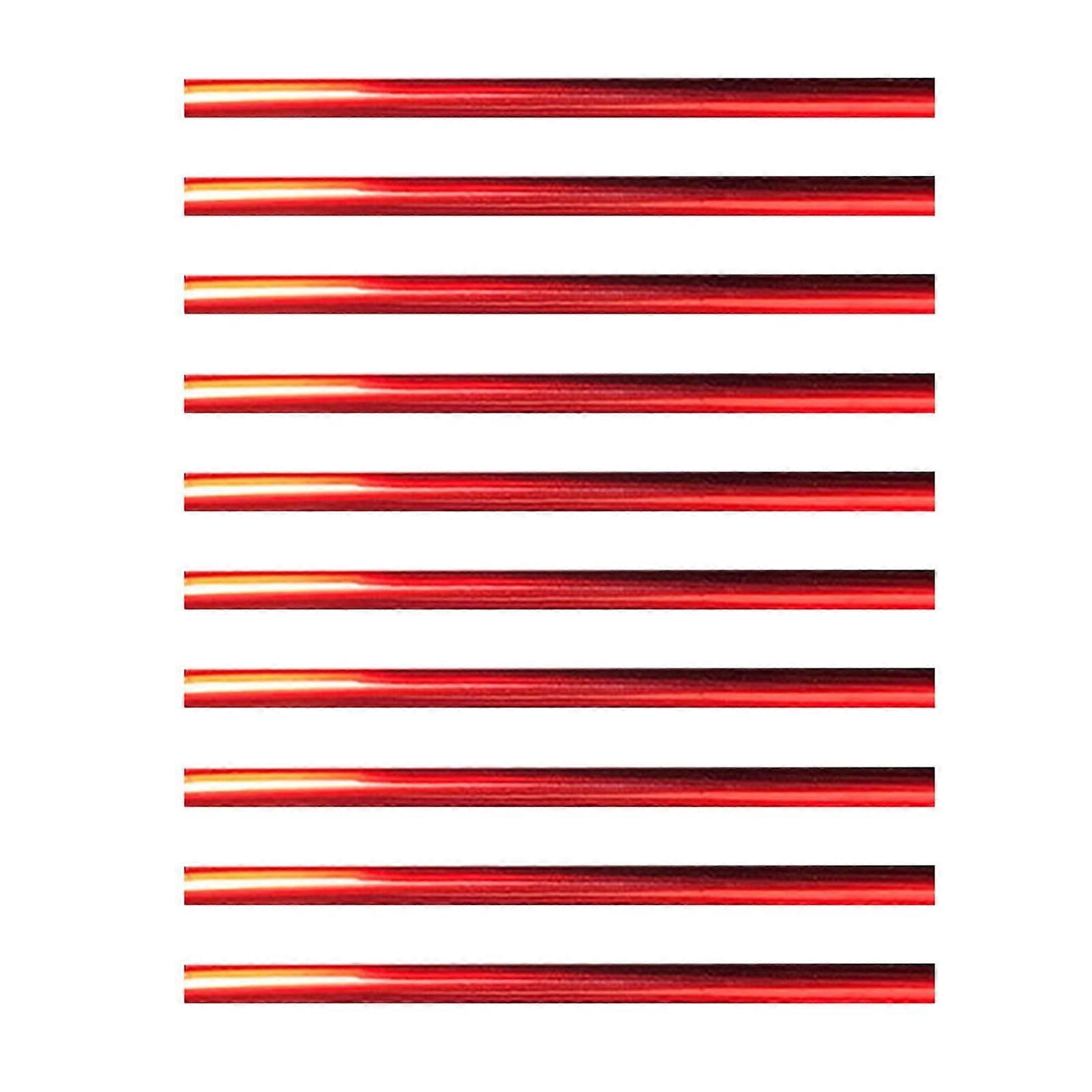 10Pcs 20cm Red Car Air Conditioner Outlet Decorative U Shape Moulding Trim Strips Auto Door Guard Edge Protector
