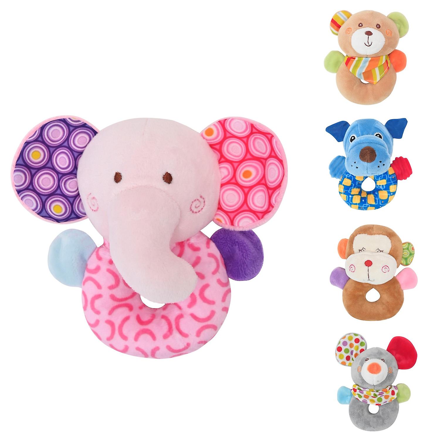Lorelli Baby Rattle Animale de pluș, apucând zonele de jucărie, zonele foșnet, culori luminoase