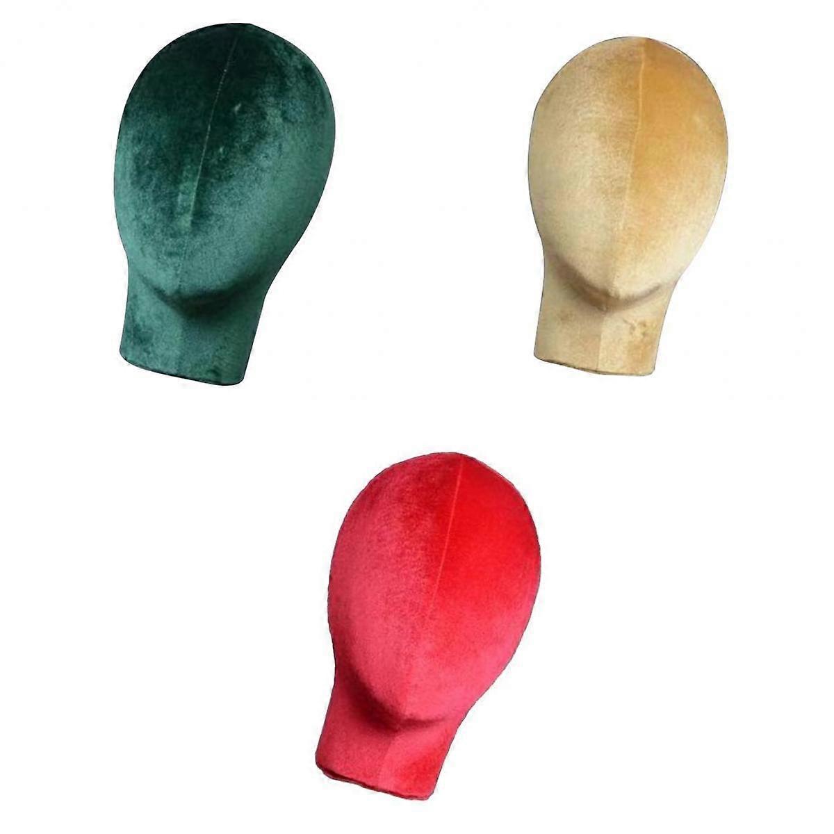 3x Professional Abstract Mannequin Heads, Manikin Stand, Practice Training for