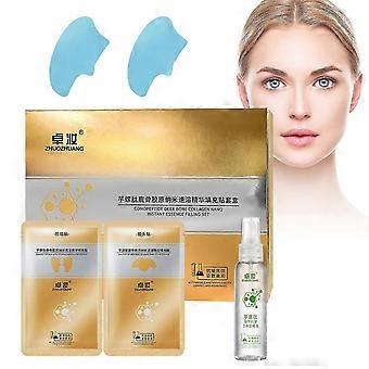 Péptido en espiral Hueso de ciervo Colágeno Esencia Kit Suero facial lifting antienvejecimiento Suero para piel delicada para niñas Mujeres Mamá