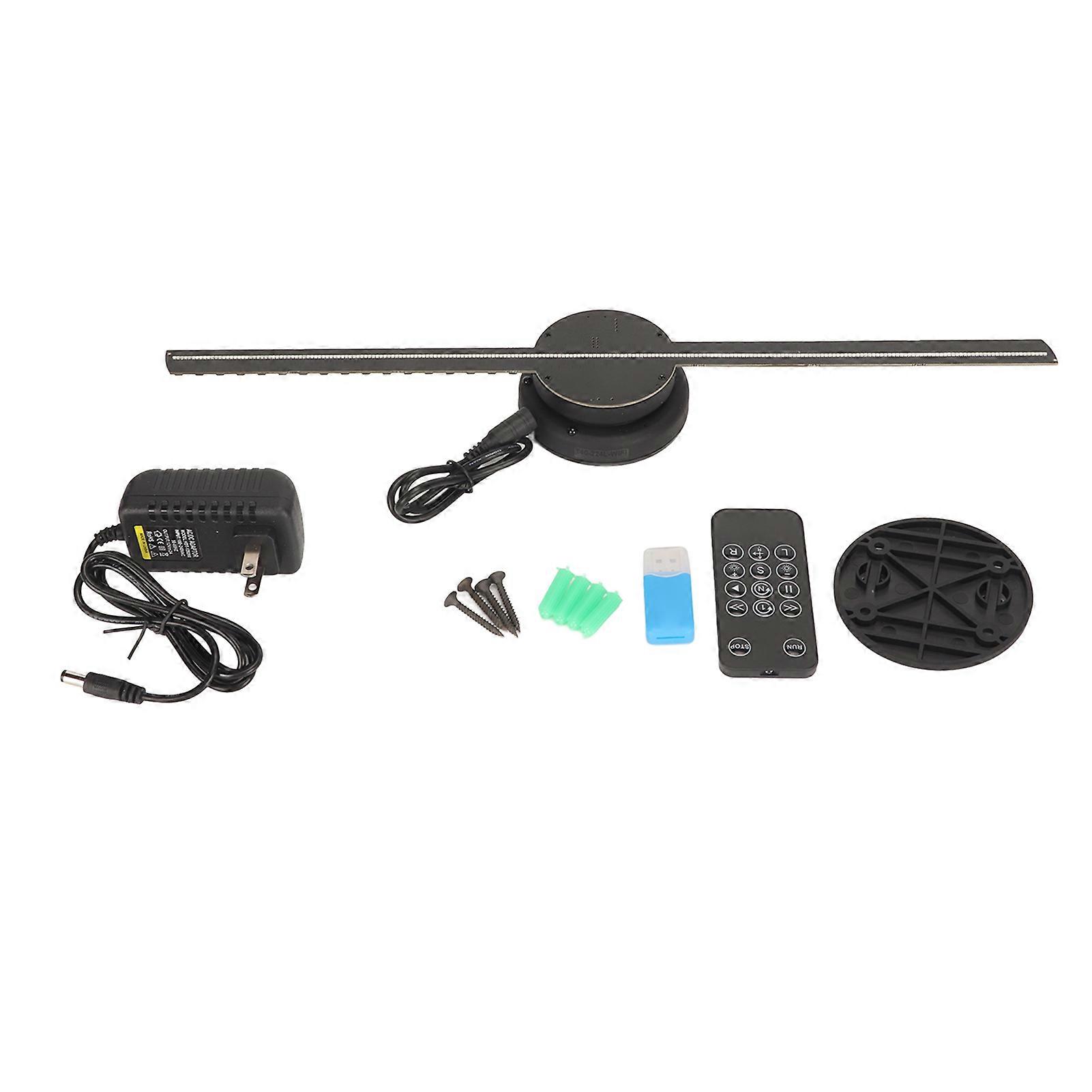 3D Hologram Fan 224 LED Light Beads High Resolution 3D Advertising Player for Business Store Shop Bar 100‑240V