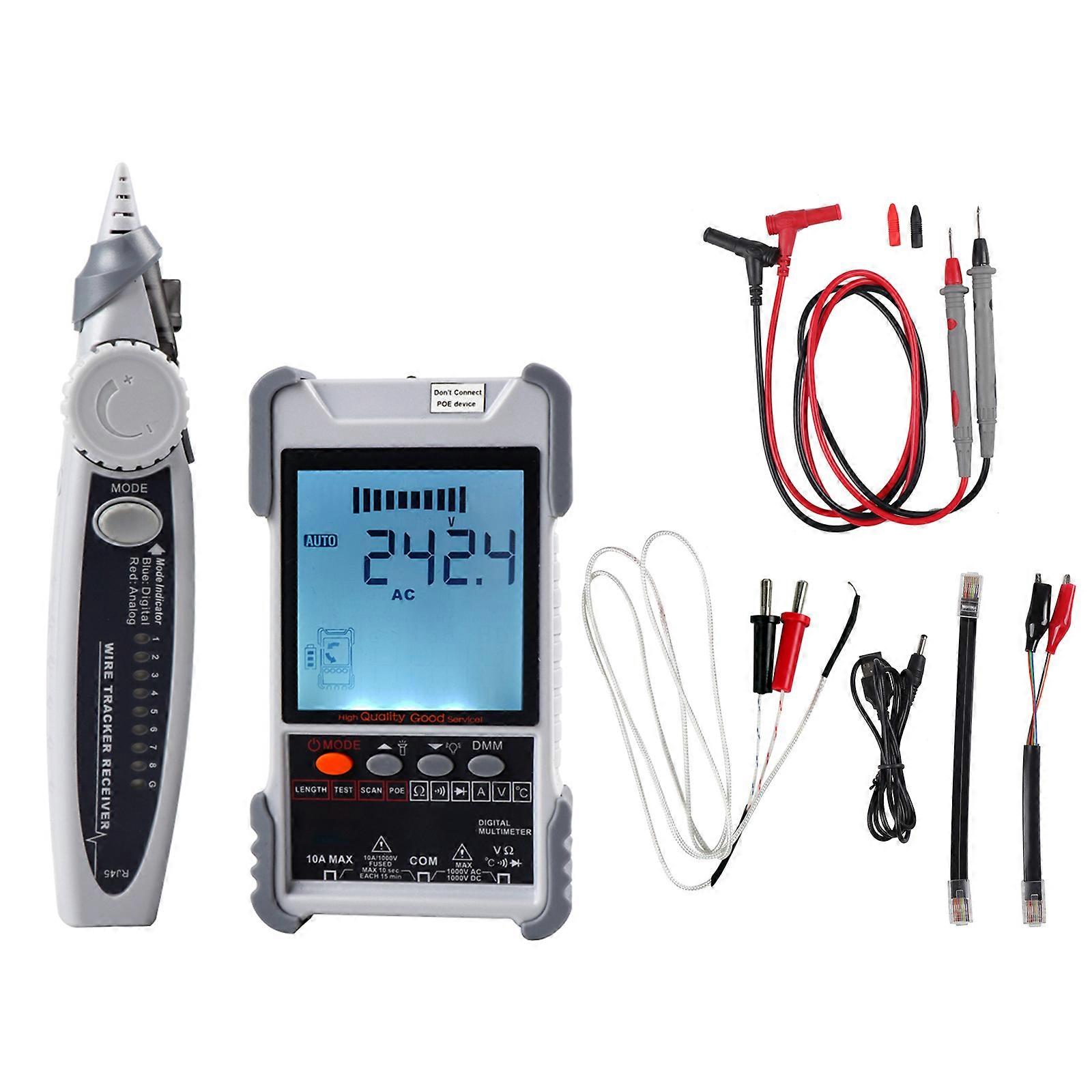 Networking Cable Diagnostic Tool with LCD, Advanced POE Testing, Length Measurement, and Digital Signal Tracing for Technicians
