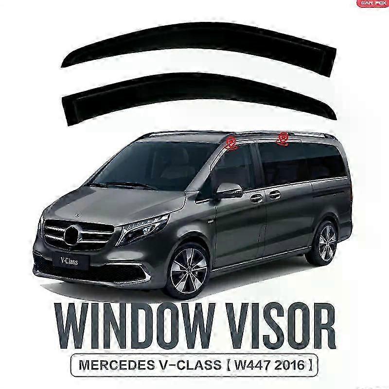 ينطبق على مناسب لمرسيدس بنز V Class W447 2016 نافذة قناع تنفيس ظلال تهوية منوح الرياح أقنعة واقية المطر ظلال التهوية