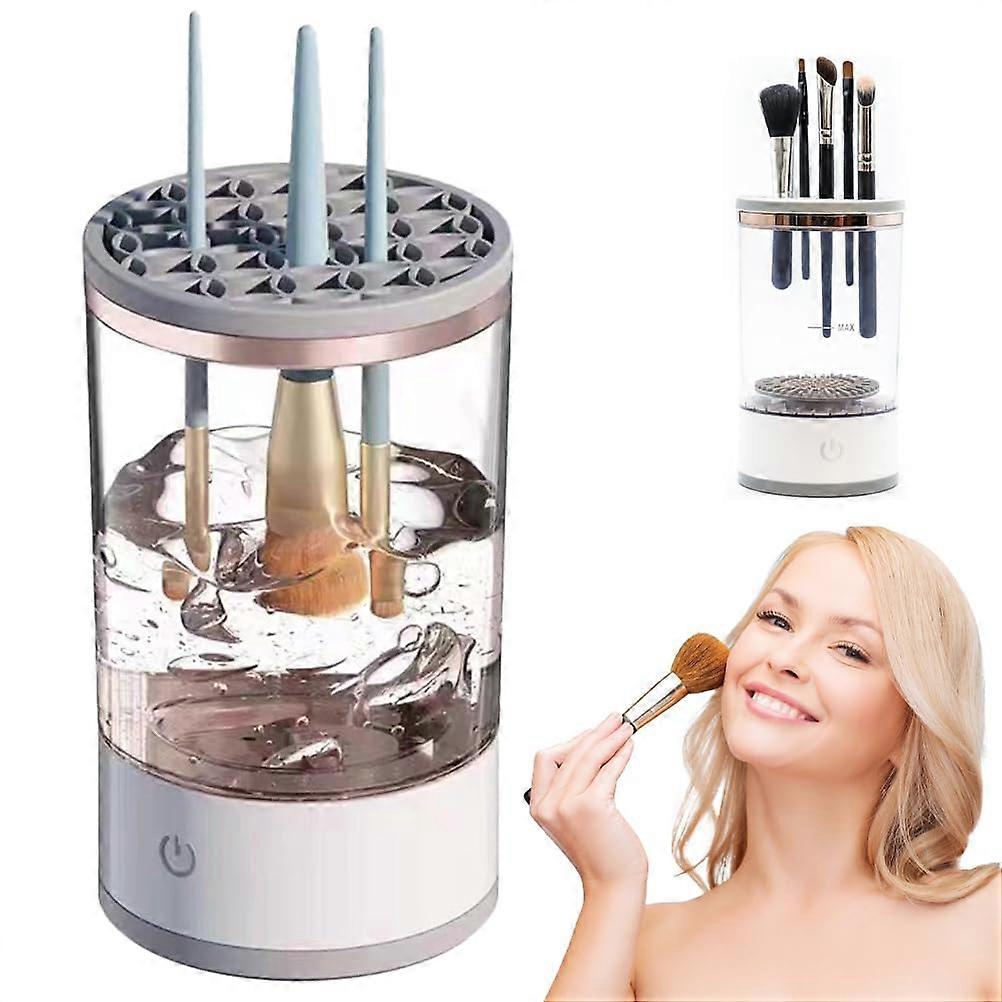 Prinomor Electric Makeup Brush Cleaner with Cleaning Mat, Portable, Fast Drying, Compatible with All Brush Sizes