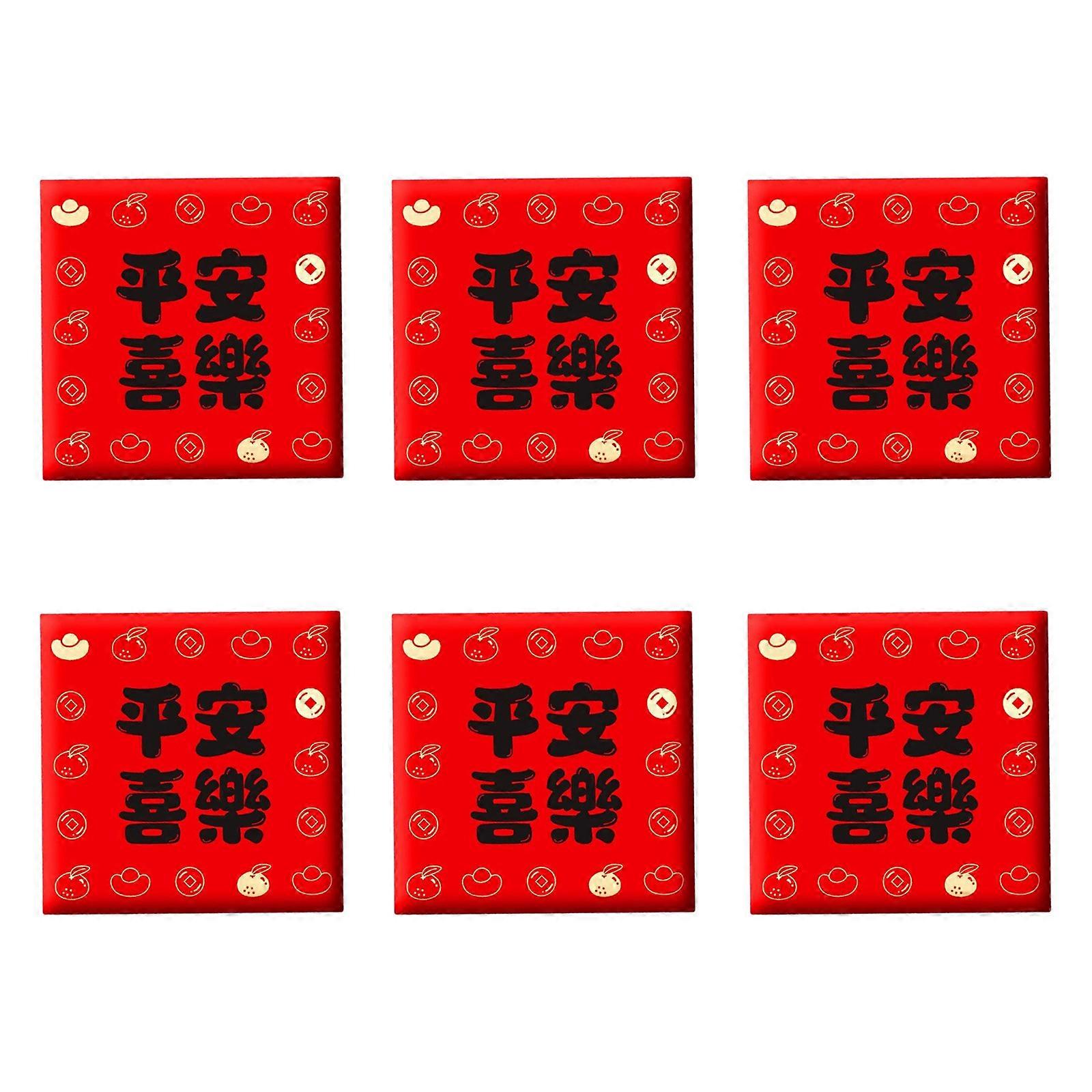 Spring Festival Chinese Style red Packets, 6pcs Cartoon Dragon Pattern Envelopes Luck Money Bag for Gifting Celebrate