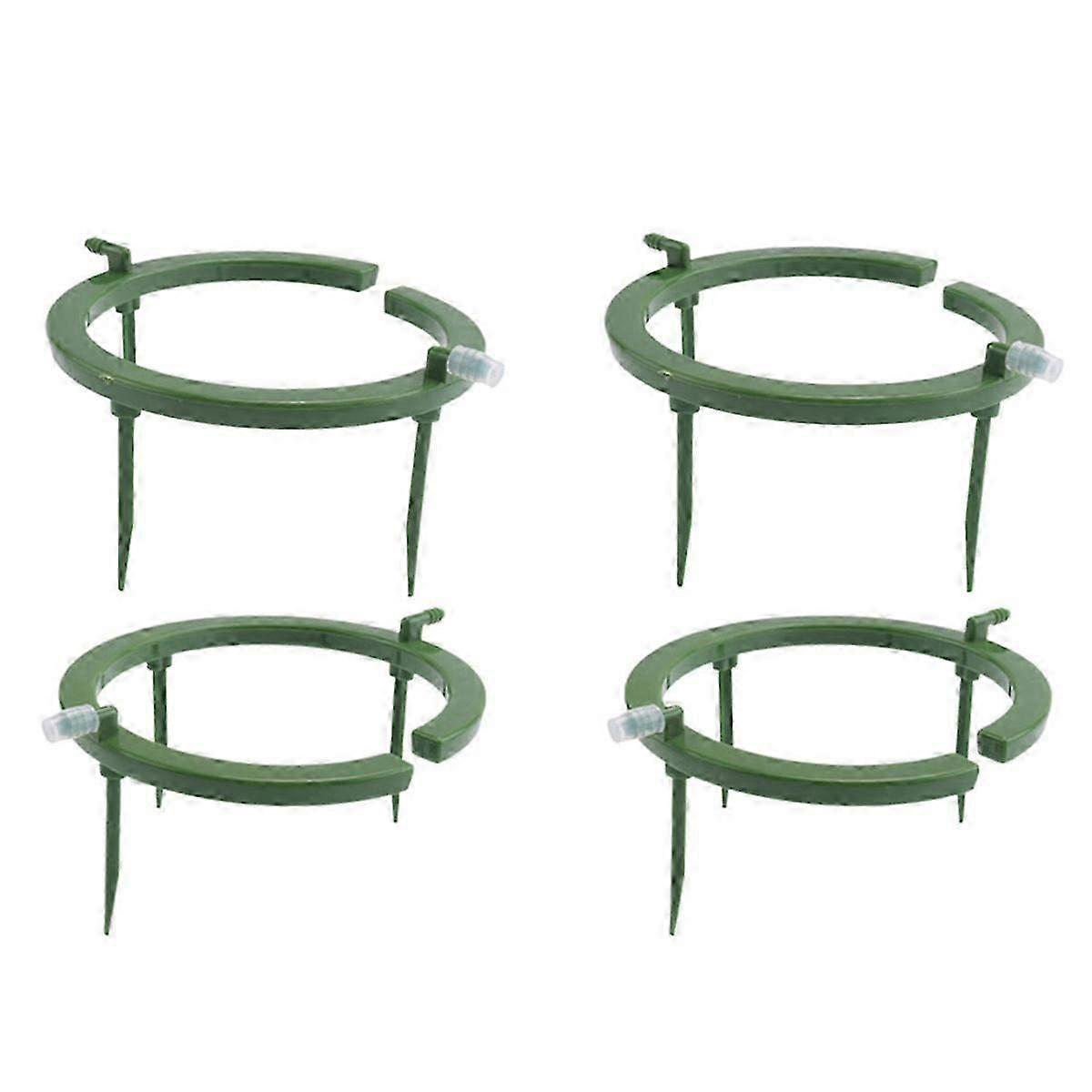 4 Set Water Ring 5In W 3 Leg Support Drip Emitter Drip Ring with Built in 1/8 in Barbed Inlet Fittin