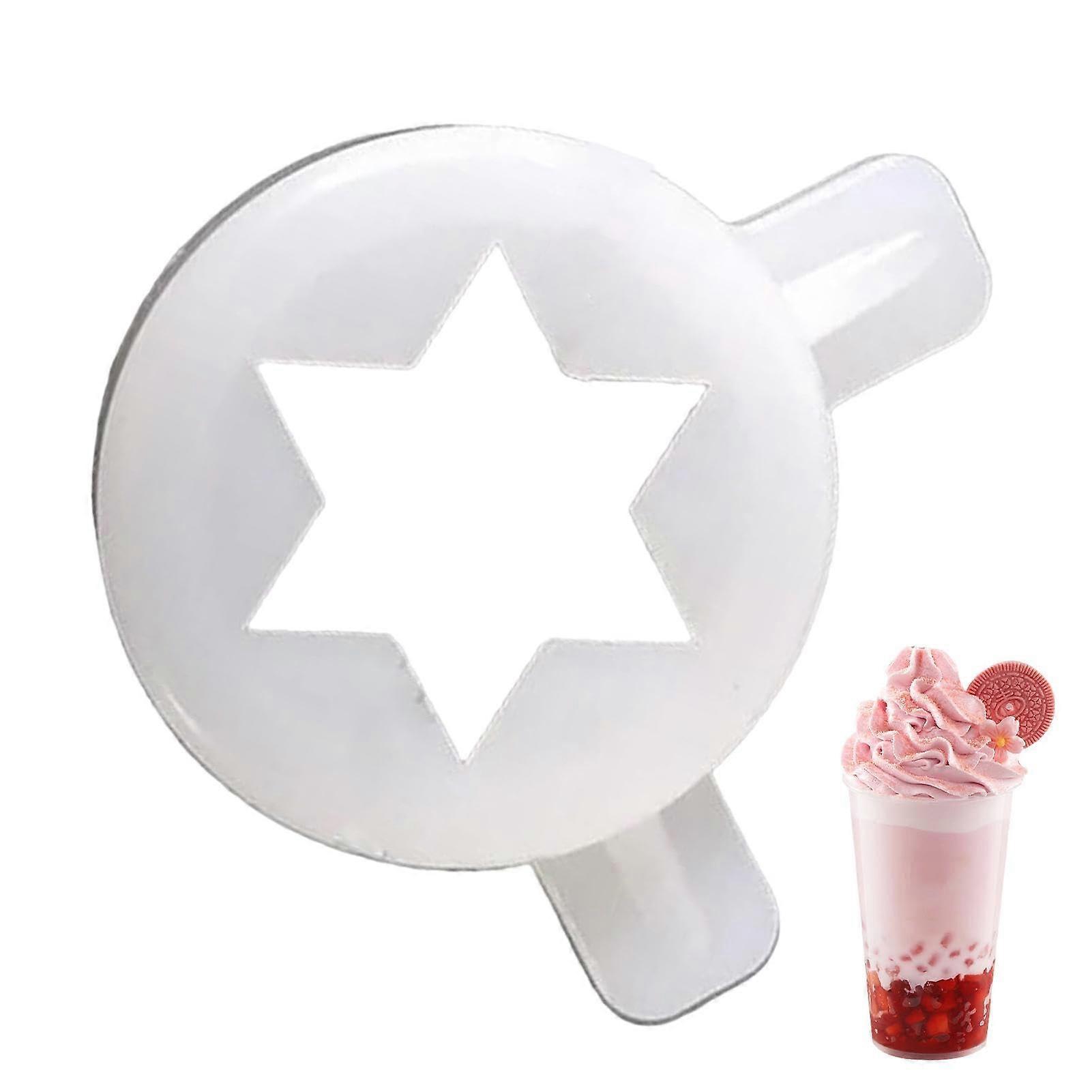 Hexagram star modeling nozzle, ice cream machine cap, food grade Easy tall, universal fit